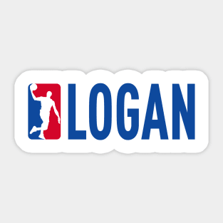 Logan NBA Basketball Custom Player Your Name T-Shirt Sticker